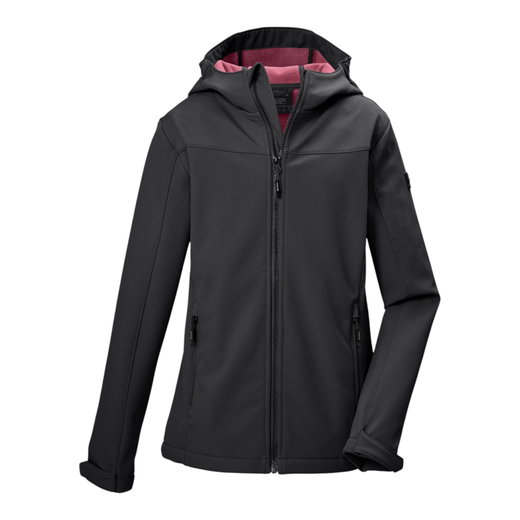 Killtec Softshelljacke KOS 483 (mit Kapuze, winddicht, wasserabweisend) schwarz Mädchen